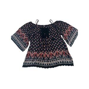 Angie Women's Bohemian Cold Shoulder Top - 2XL